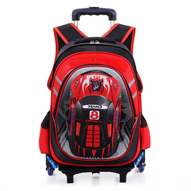 mochilas para niños y niñas con ruedas rojo